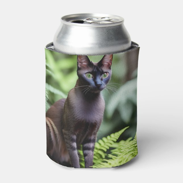 Dexter The Black Siamese Cat, Can Cooler (Can Front)