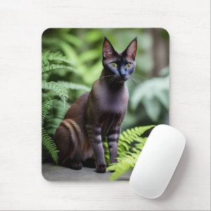 Dexter The Black Siamese Cat,  Mousepad