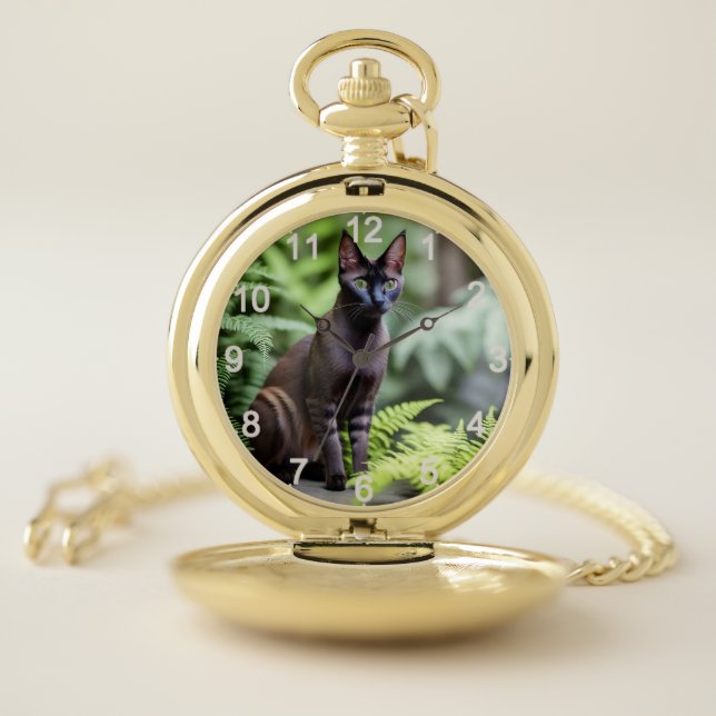 Dexter The Black Siamese Cat, Pocket Watch (Inside)