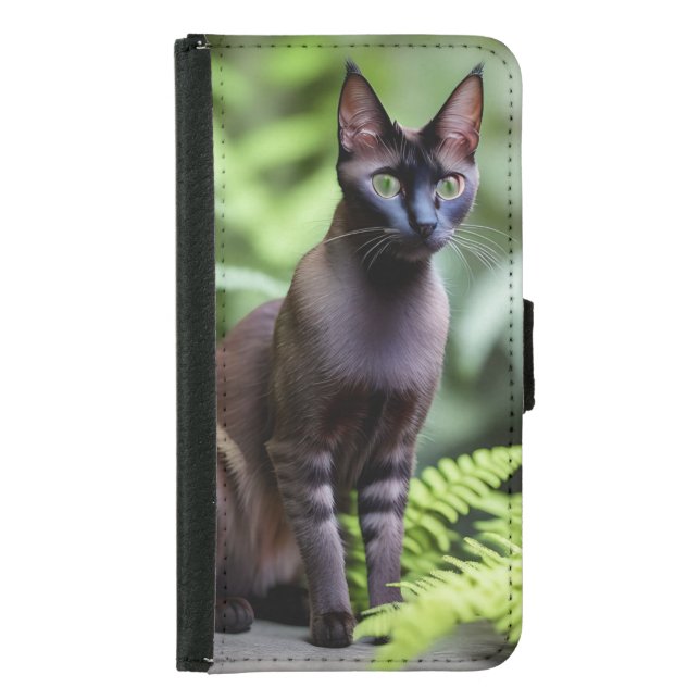 Dexter The Black Siamese Cat,   Samsung Galaxy Wallet Case (Front)