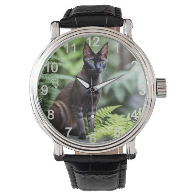 Dexter The Black Siamese Cat, Watch (Front)
