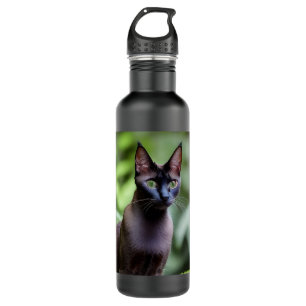Dexter The Black Siamese Cat,  Water Bottle