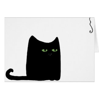 Dexter the Fat Black Cat Card (customizable)
