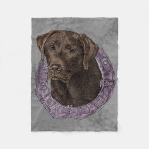 Dexter Version 2 - Chocolate Lab Fleece Blanket