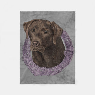 Dexter Version 2 - Chocolate Lab Fleece Blanket