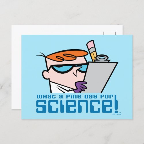 Dexter _ What A Fine Day For Science Postcard