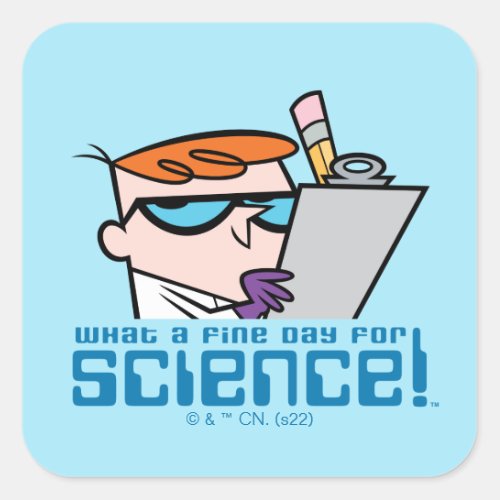 Dexter _ What A Fine Day For Science Square Sticker