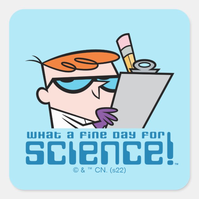 Dexter - What A Fine Day For Science! Square Sticker (Front)