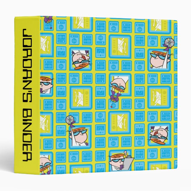 Dexter's Laboratory Experiments Pattern 3 Ring Binder (Front/Spine)