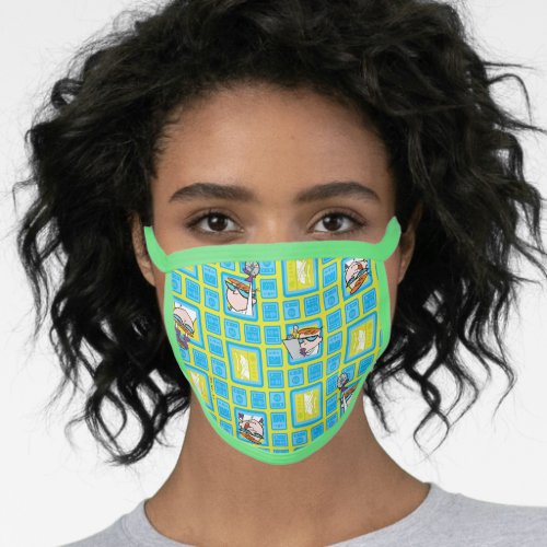 Dexters Laboratory Experiments Pattern Face Mask