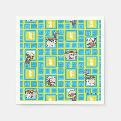 Dexters Laboratory Experiments Pattern Napkins