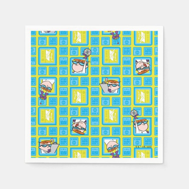 Dexter's Laboratory Experiments Pattern Napkins (Front)