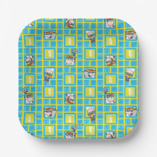 Dexter's Laboratory Experiments Pattern Paper Plates