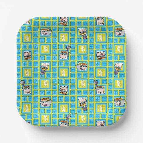 Dexters Laboratory Experiments Pattern Paper Plates