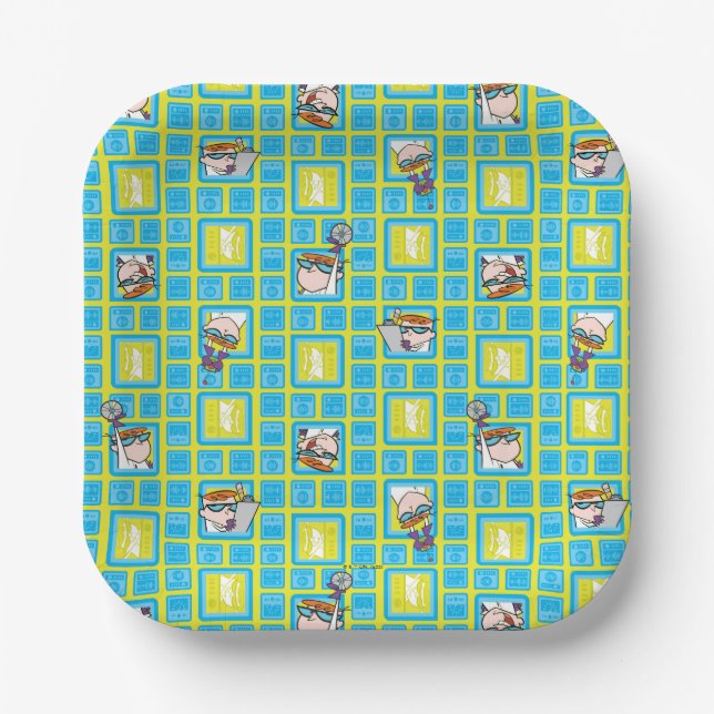 Dexter's Laboratory Experiments Pattern Paper Plates (Front)