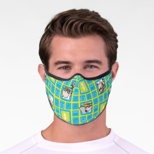 Dexters Laboratory Experiments Pattern Premium Face Mask