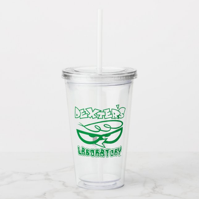 Dexter's Laboratory Face Logo Acrylic Tumbler (Front)