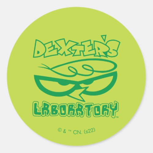 Dexters Laboratory Face Logo Classic Round Sticker