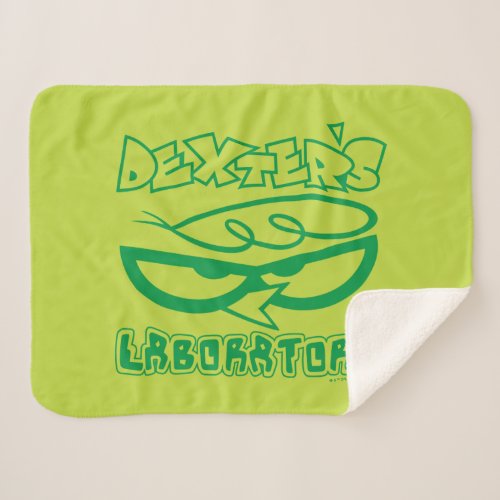 Dexters Laboratory Face Logo Sherpa Blanket