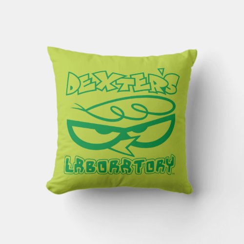 Dexters Laboratory Face Logo Throw Pillow