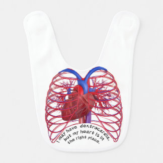 Dextrocardia pun baby bib