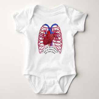Dextrocardia pun baby bodysuit