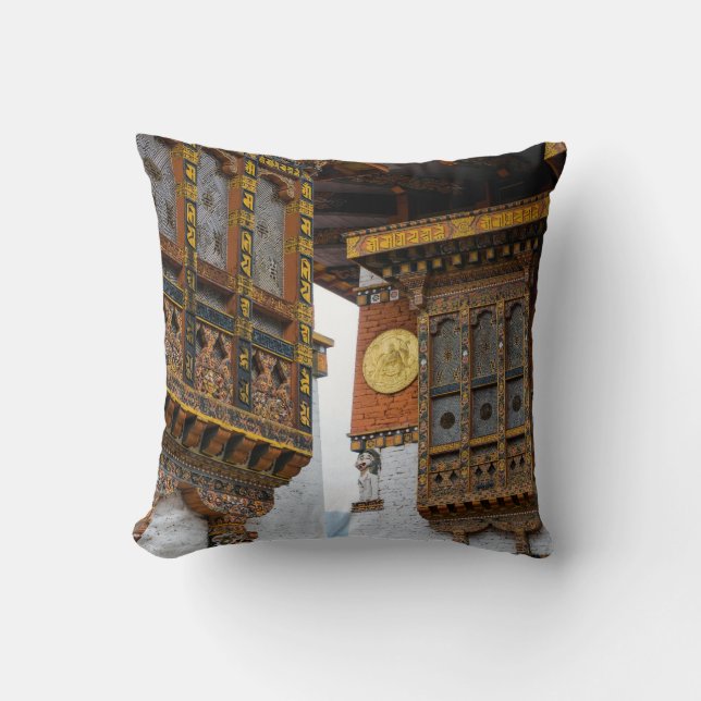 Dezong Architecture Throw Pillow (Front)