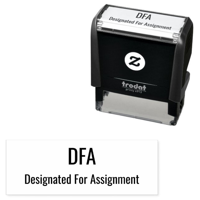 DFA Designated For Assignment Baseball Terminology Self-inking Stamp (In Situ)