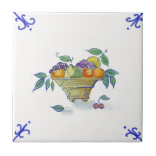 DFB01 Delft Fruit Basket Design Ceramic Tile