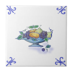 DFB03 Delft Fruit Basket Design Ceramic Tile
