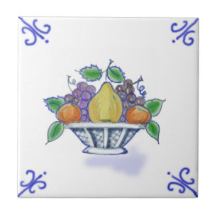 DFB05 Delft Fruit Basket Design Ceramic Tile