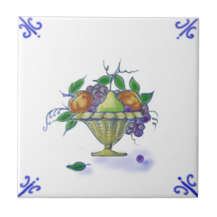 DFB06 Delft Fruit Basket Design Ceramic Tile