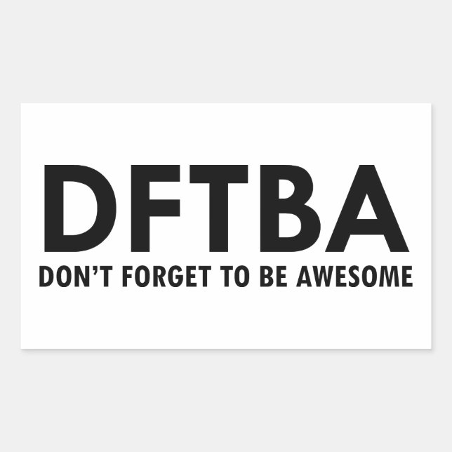 DFTBA RECTANGULAR STICKER (Front)