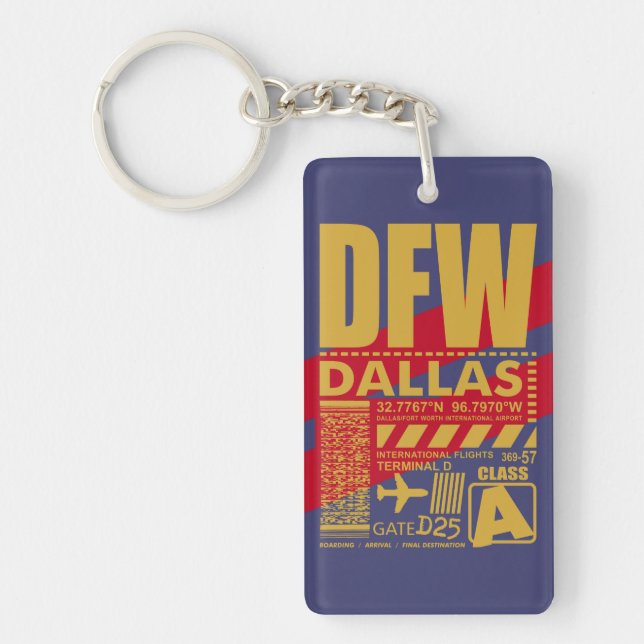 DFW Dallas Airport Keychain (Front)
