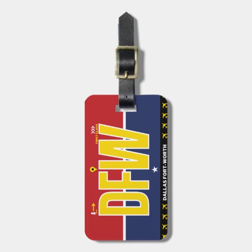 DFW DALLAS FORT WORTH AIRPORT CODE LUGGAGE TAG