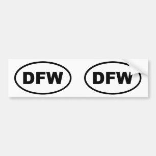 DFW Dallas Fort Worth Bumper Sticker