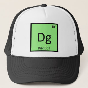 Dg - Disc Golf Sports Chemistry Element Symbol Trucker Hat