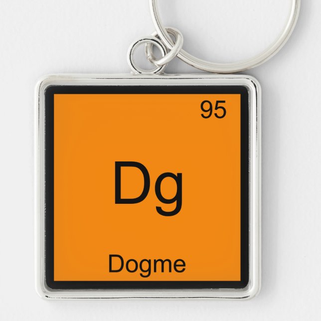Dg - Dogme 95 Funny Chemistry Element Symbol Tee Keychain (Front)