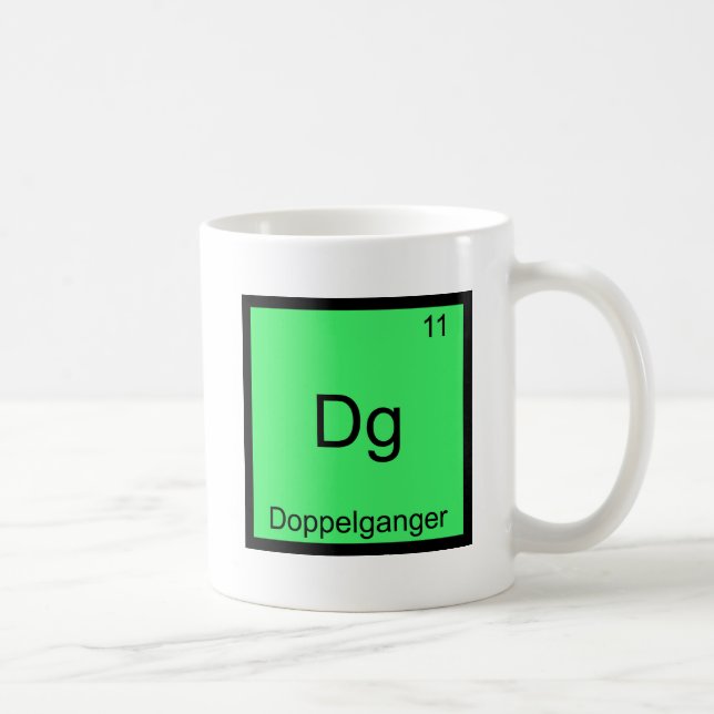 Dg - Doppelganger Funny Chemistry Element Symbol Coffee Mug (Right)