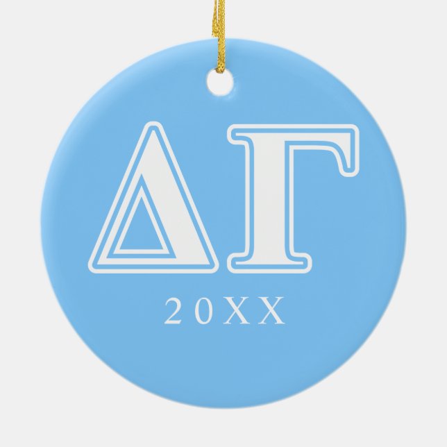 DG Letters Ceramic Ornament (Back)