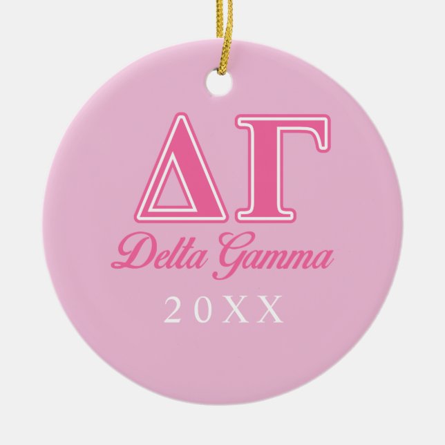 DG Letters Ceramic Ornament (Front)