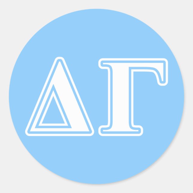 DG Letters Classic Round Sticker (Front)