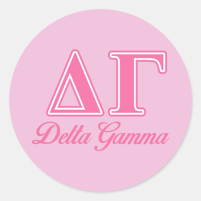 DG Letters Classic Round Sticker (Front)