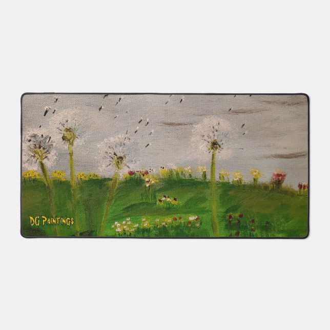 DG Paintings Dandelion Field Desk Mat (Front)