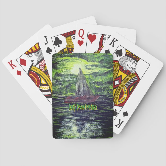 DG Paintings Moonlight Sail Poker Cards (Back)