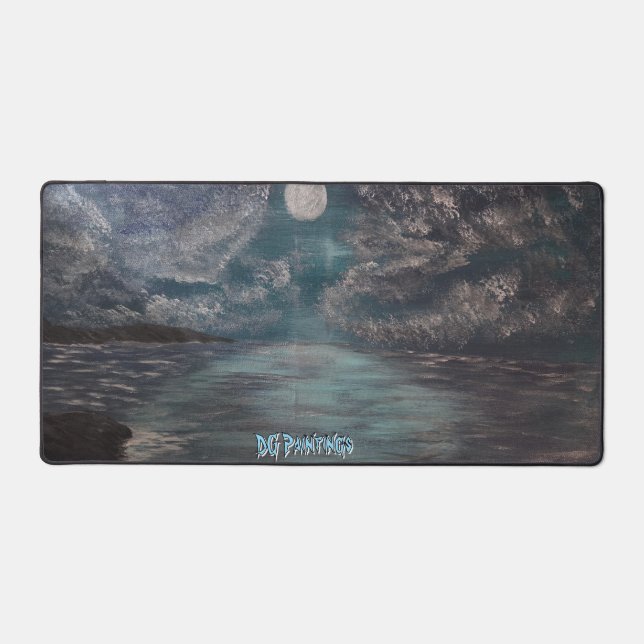 DG Paintings Moonlit Bay Desk Mat (Front)