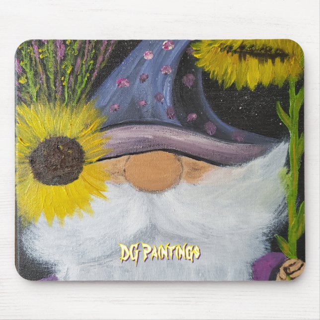 DG Paintings Purple Gnome Mousepad (Front)