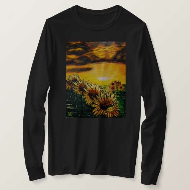 DG Paintings Sunflower Fields  T-Shirt (Design Front)