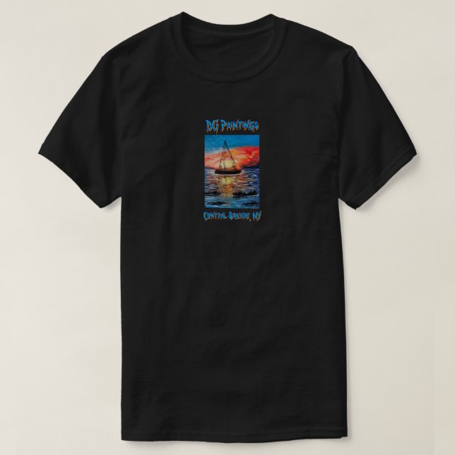DG Paintings Sunset Sail Central Square NY shirt 2 (Design Front)