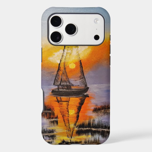 DG Paintings Sunset Sail Phone Case (Back)